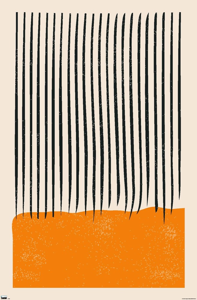 Geometric - Orange - Poster