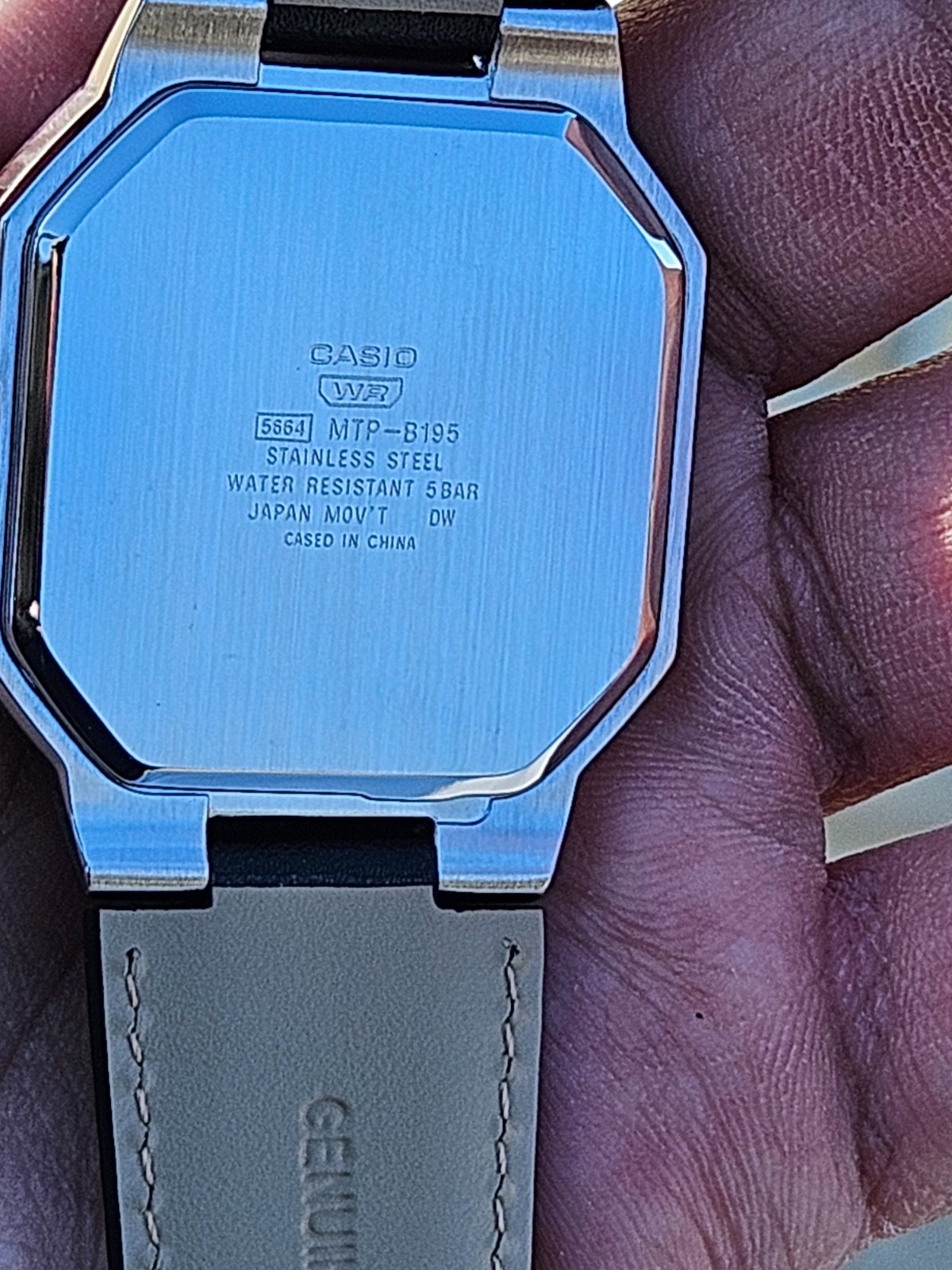 Casio MTP-B195L-1AVDF Analog Watch | Black Dial | Leather Strap | New