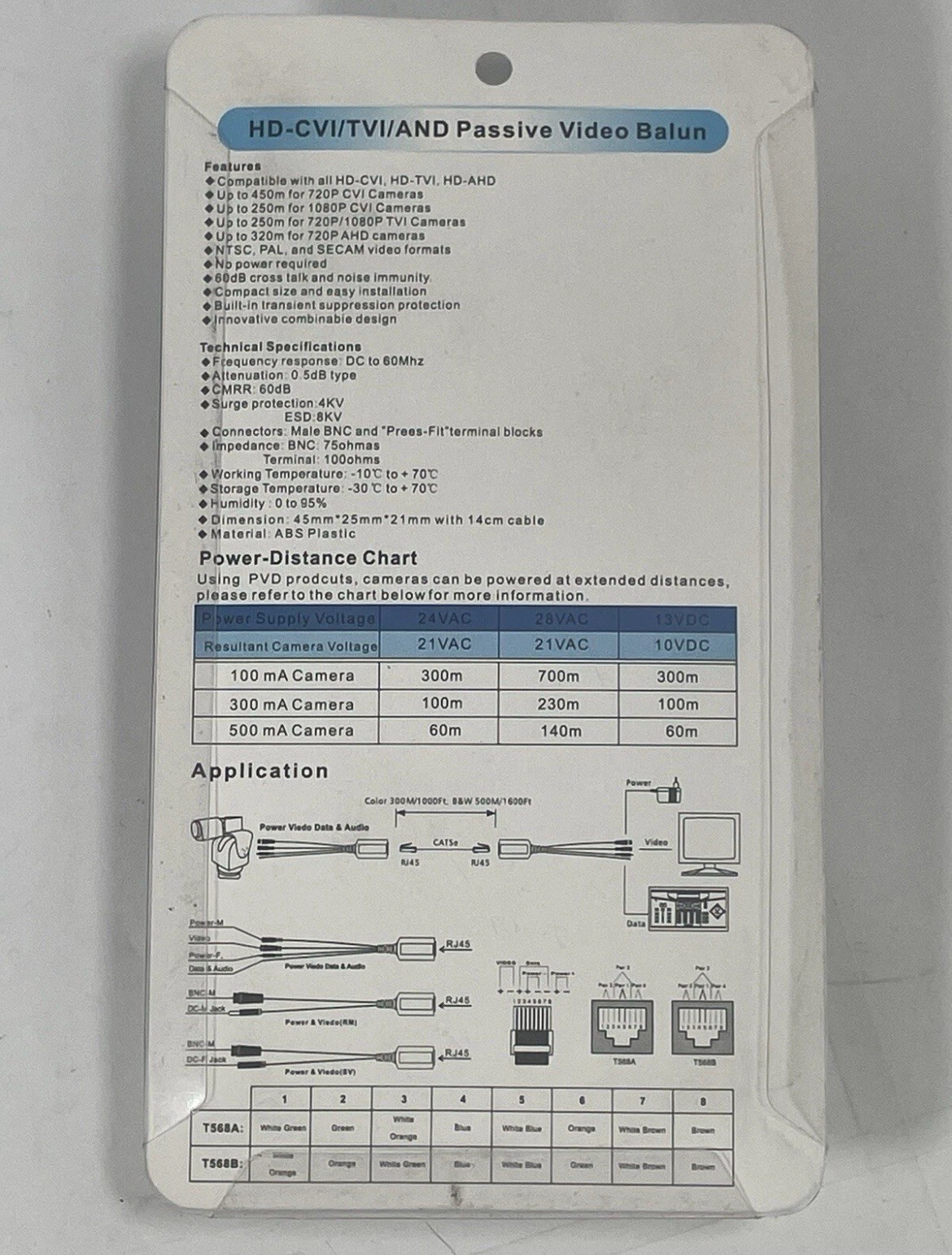 12 PCS HD - CVI / TVI / AND Passive Video Balun / PV / PVD PVA ADTV AHD CVBS