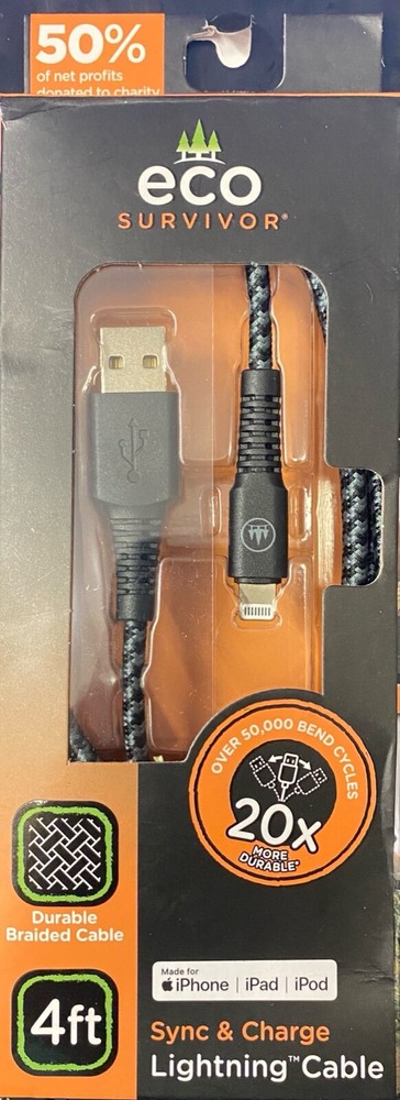 Eco Survivor 4 Ft Cable Apple Compatible (37597)
