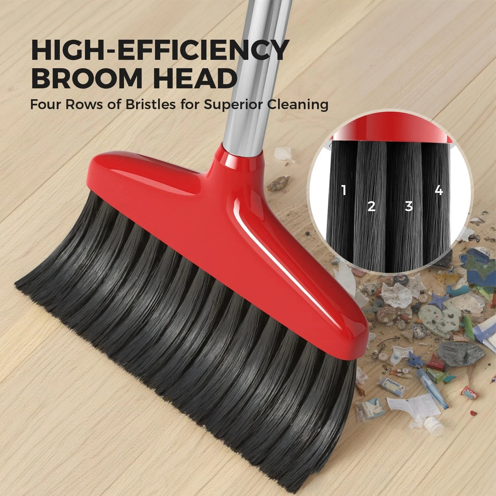Handy Broom, Indoor/Outdoor Brooms, Duty Kitchen Broom, for Home Garage Kitch