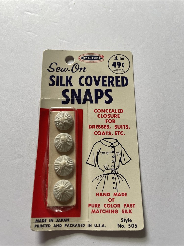 Pen Vintage Silk Covered Snaps
