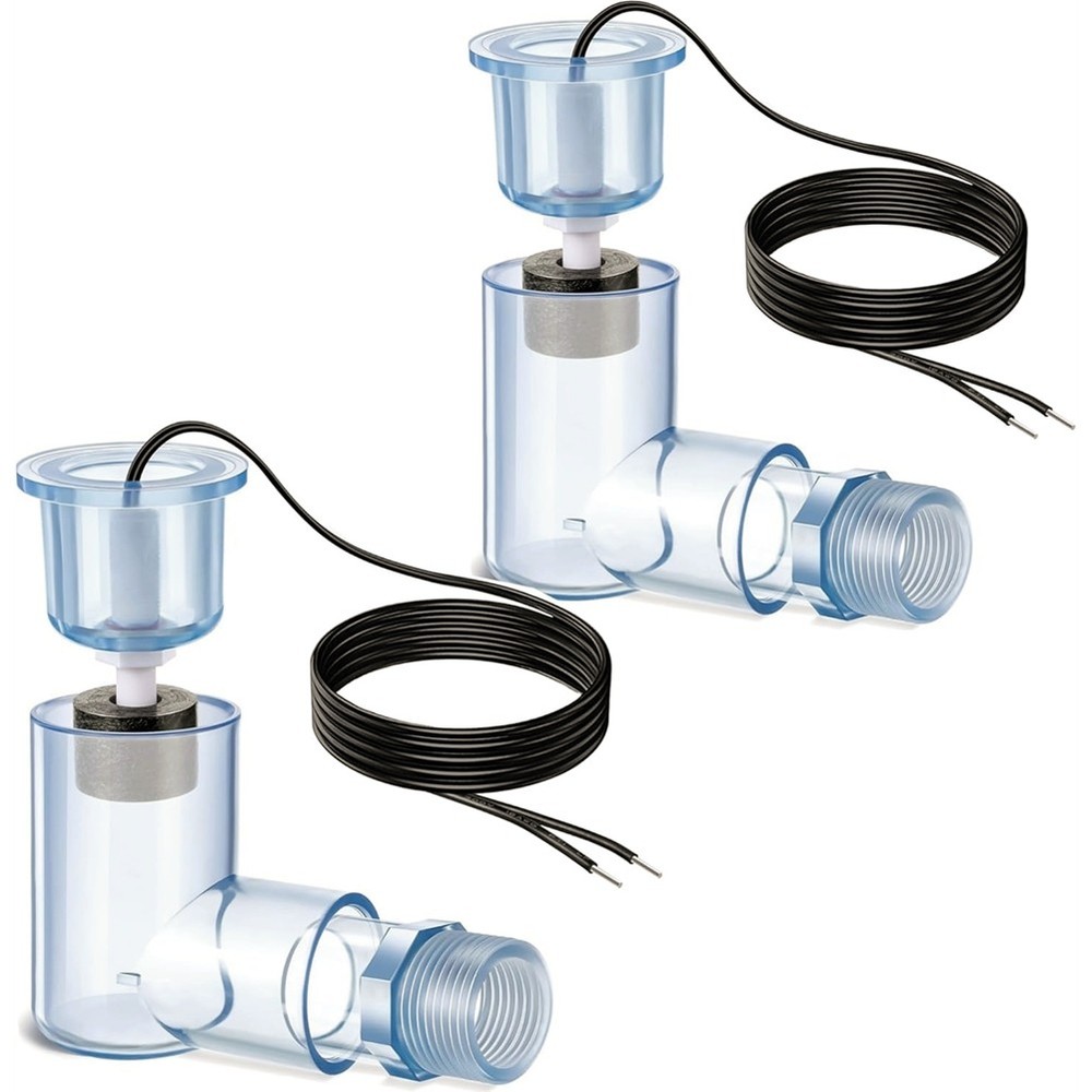 2 Pack SS2 Float Switch L-Shape, AC Float Switch with 3/4--Ad1167