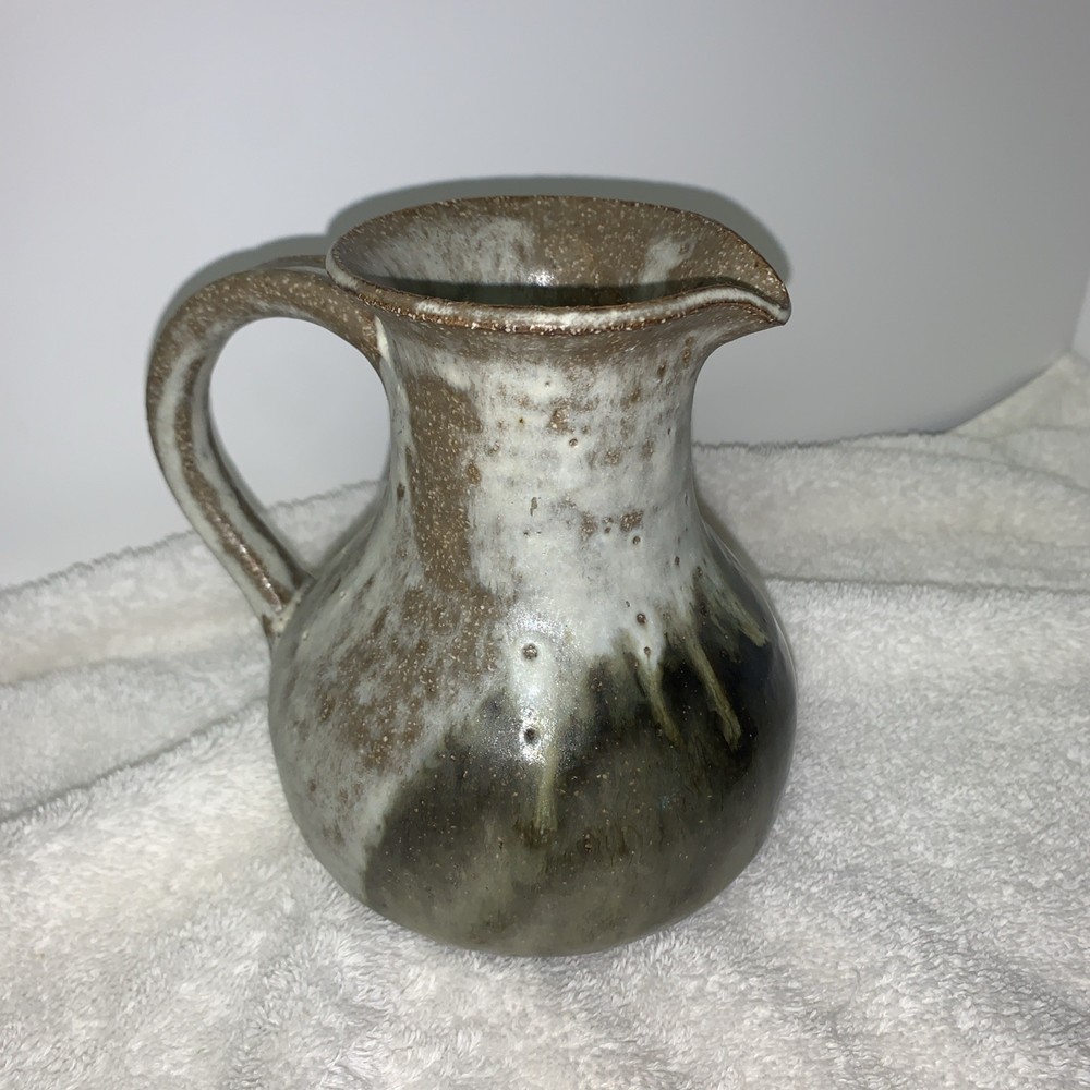 Hand Thrown Pottery Pitcher 6"H x 6.5"