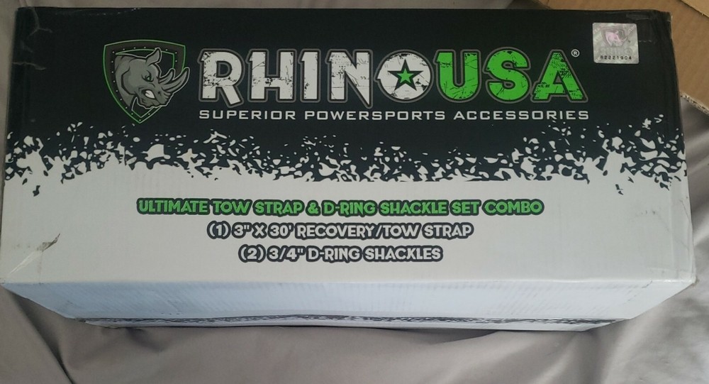 30’ TOW STRAP & D-RING COMBO SET RHINO USA