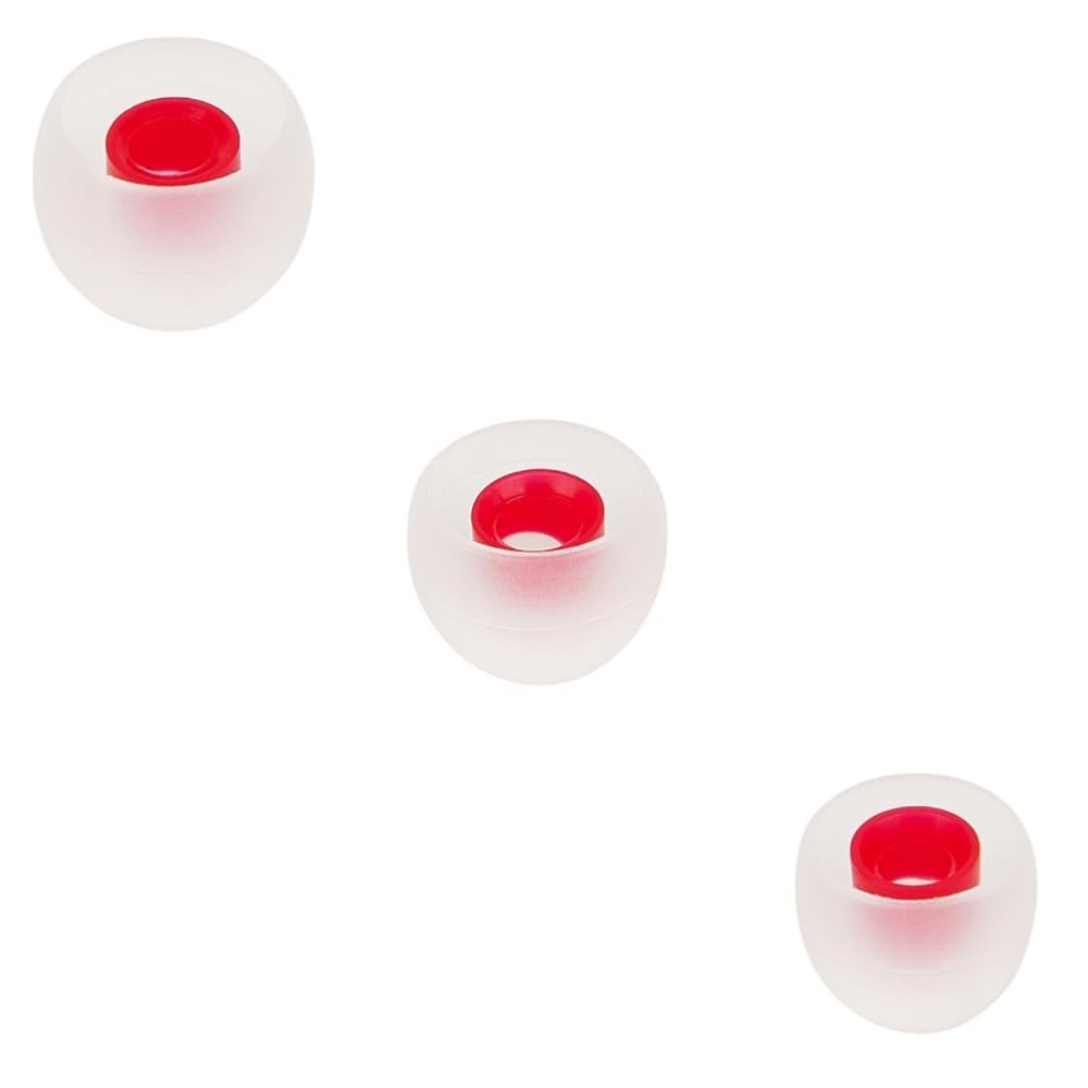SNHTLS Earbud Replacement Tips Eartips Fit Most In-Ear Translucent red