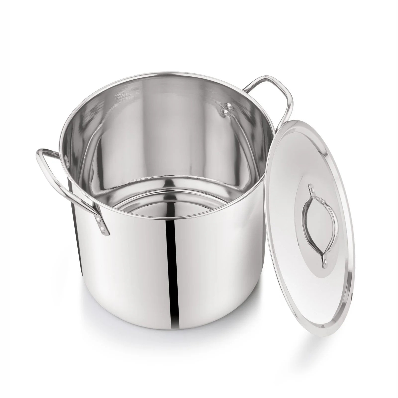 Mainstays 8-Qt Stainless Steel Stock Pot with Lid, Durable, Stay-Cool Handles