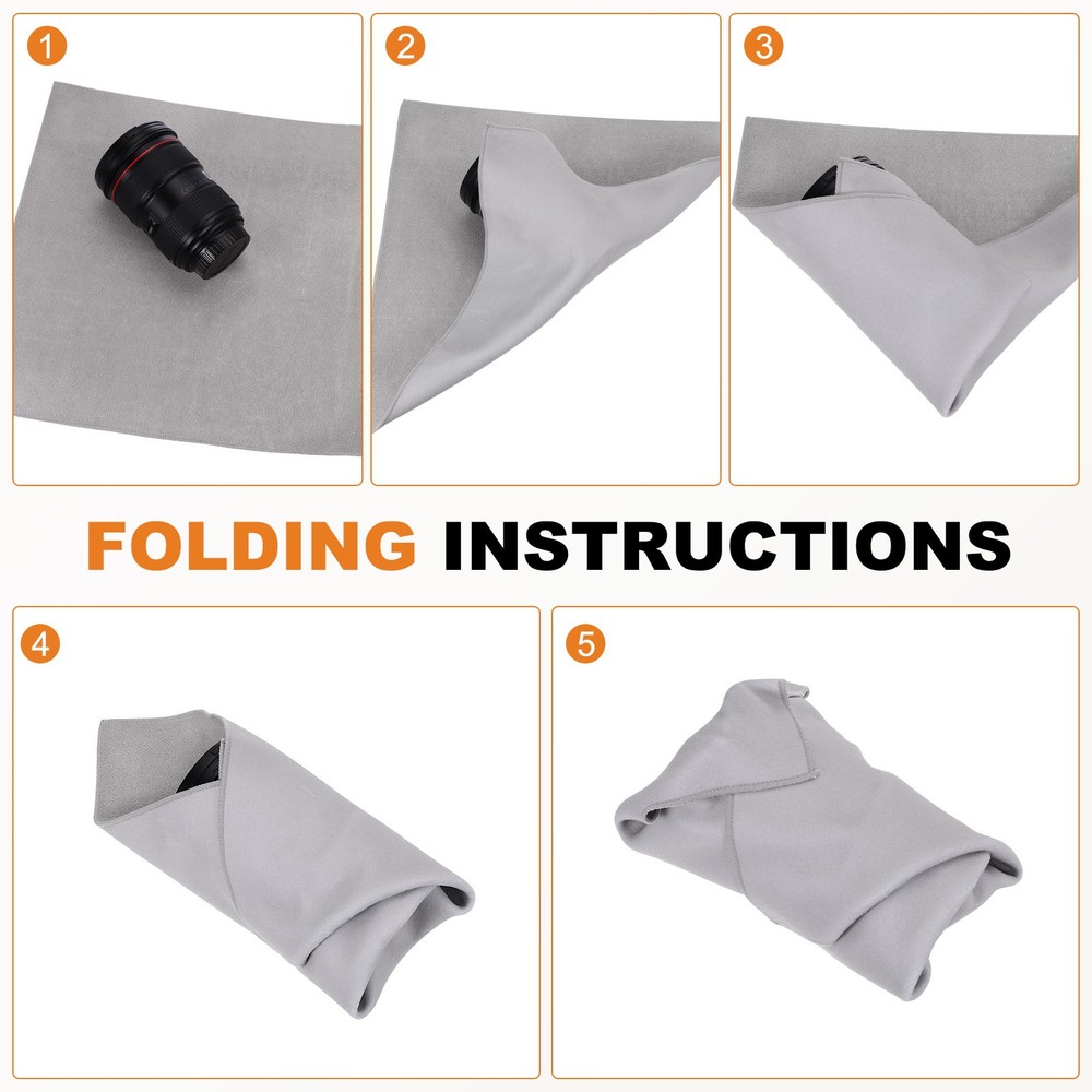 22" x 22" Camera Protective Wrap, Magic Self-Adhesive Cloth, Grey