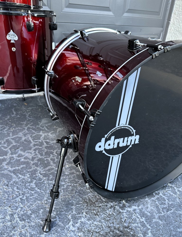 ddrum Drum Set 4-piece Kit Shell Pack Diablo Red/ Black