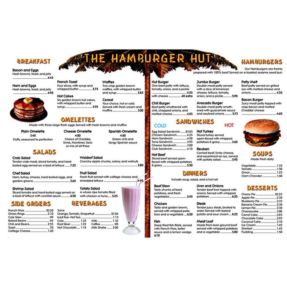 Menu Math The Hamburger Hut Book 6 Extra Menus Education Learning