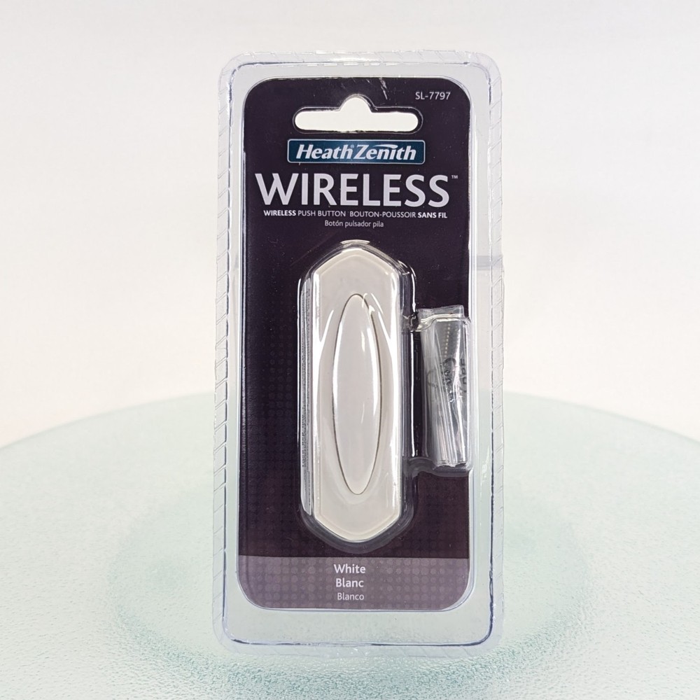 Heath Zenith SL-7797-02 Plastic Wireless Push Button Replacement Doorbell