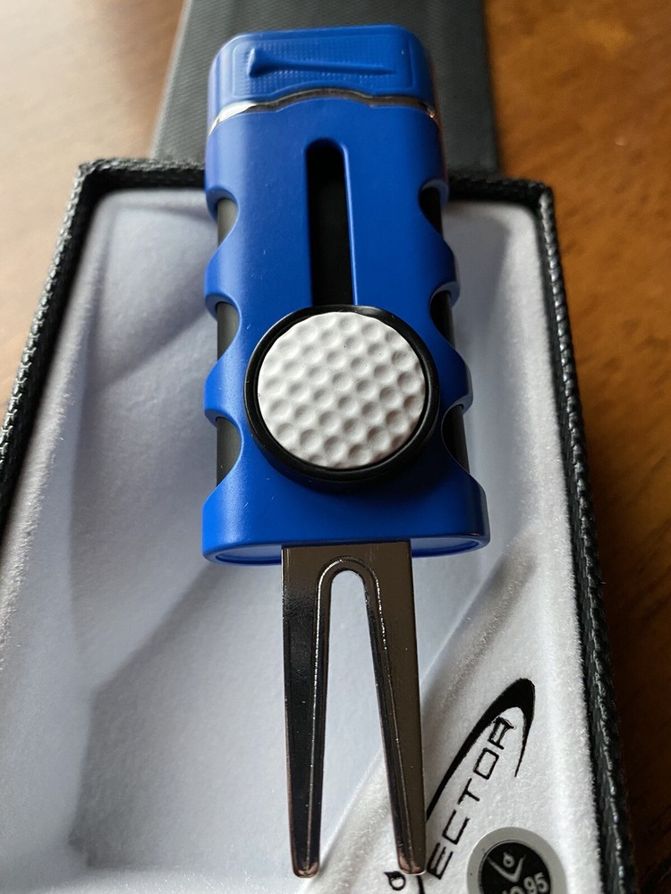Vector CADDIE Golf Cigar Single Jet Lighter - Blue - New