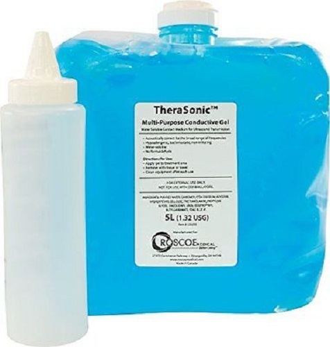 4 Therasonic 5 LITER ULTRASOUND TRANSMISSION GEL PLUS BOTTLE --4 Pack
