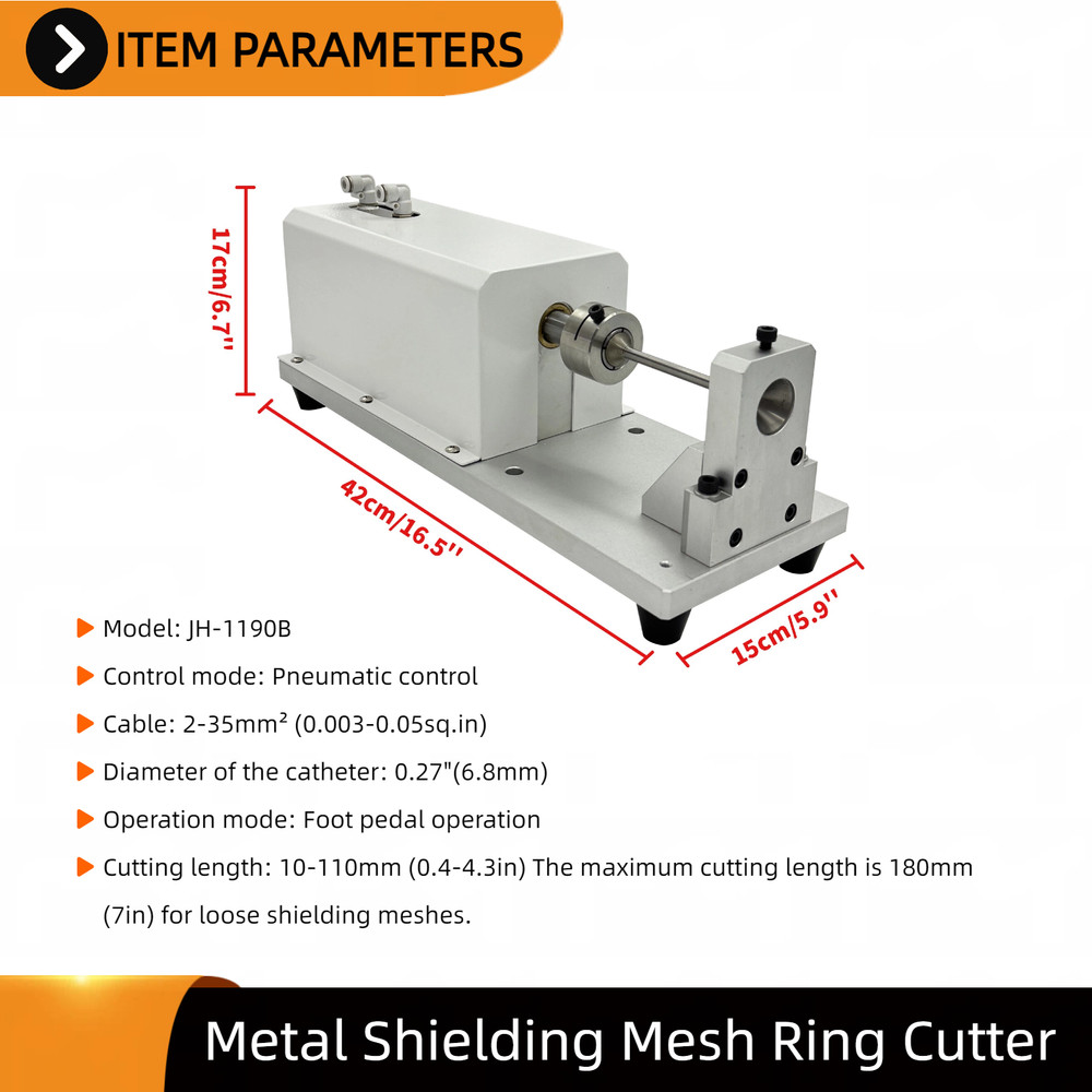 Metal Shielding Mesh Ring Cutting Machine Pneumatic for Energy Cable Assemblies
