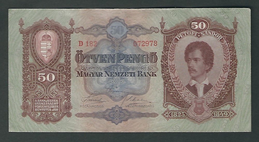 Hungary - 50 Pengo, 1932
