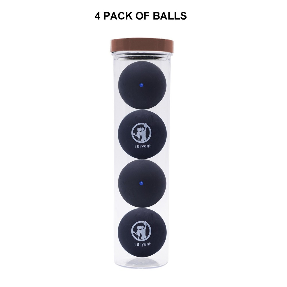 4 Pack Squash Balls Single Blue Dot Rubber Squash Ball for Beginners Training
