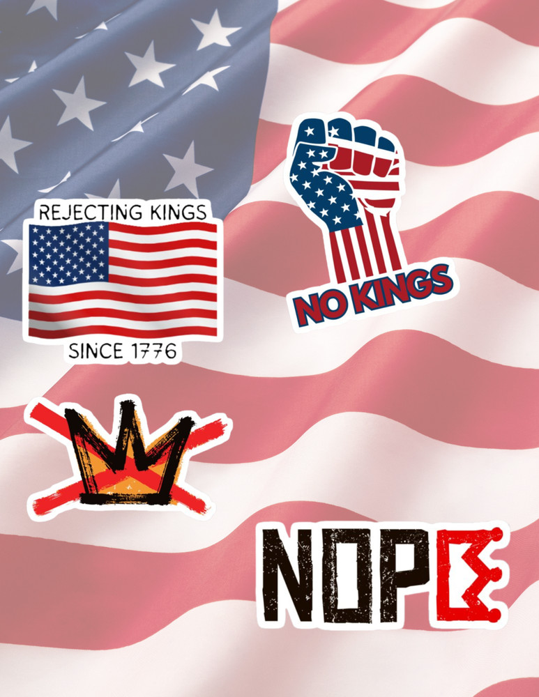 No Kings Day 4pc Sticker Pack