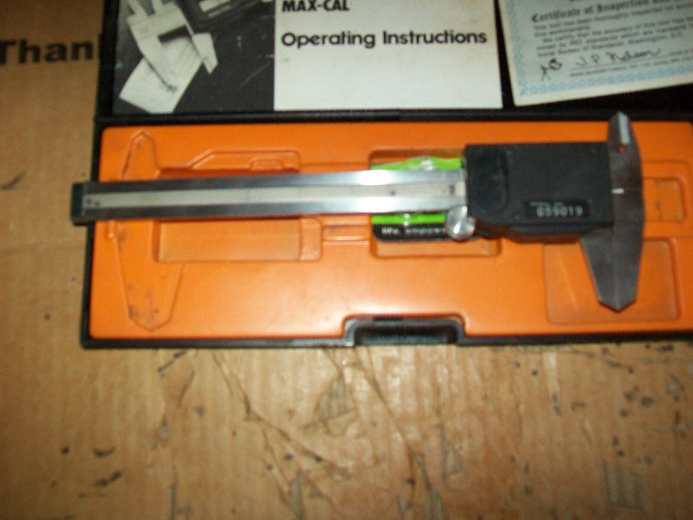 Scherr Tumico Max-Cal Electronic Digital Caliper Serial # 059019
