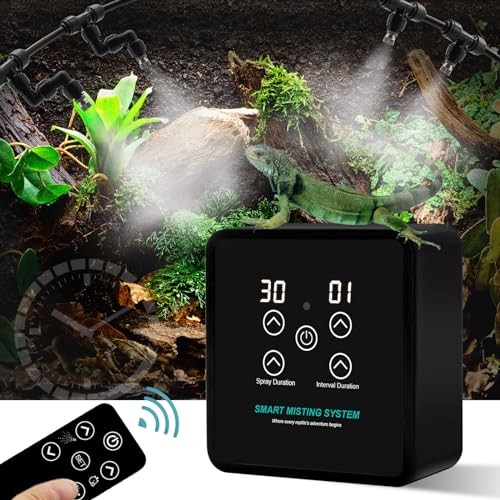 Automatic Reptile Mister Humidifier with Timer,Programmable Terrarium black