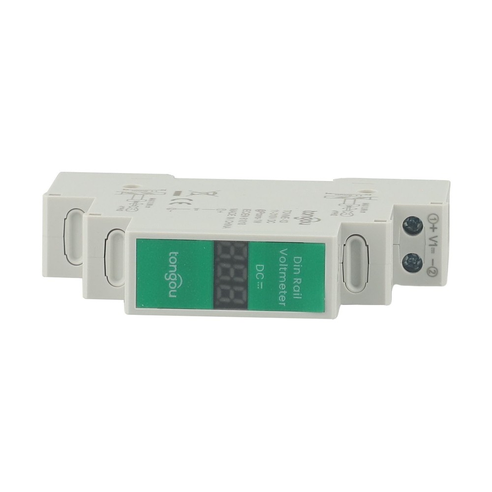 LED Display Voltage Meter for Din Rail Installation Supporting 11 310V DC Range