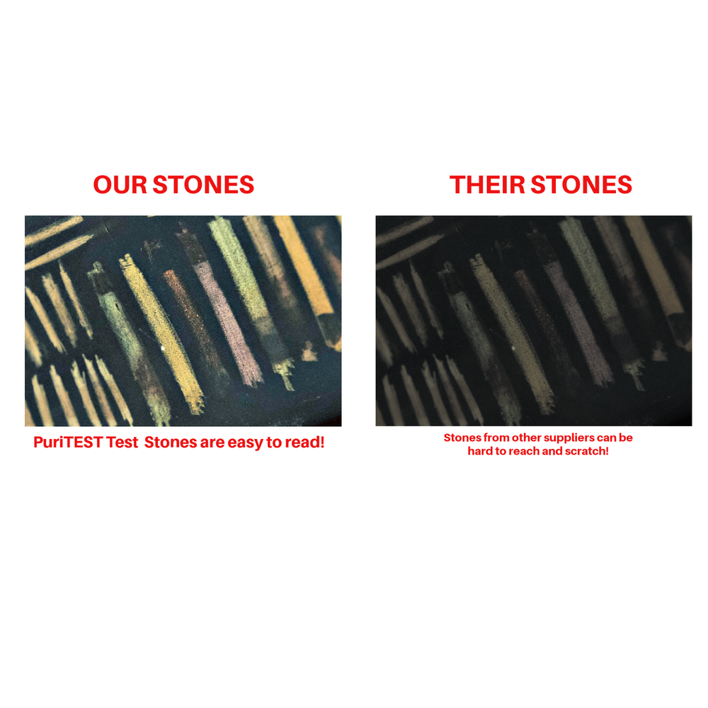 GTE GOLD TEST STONE Silver Platinum Testing Scratch Tester Touchstone Metals