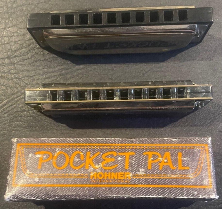 (2) HOHNER POCKET PAL HARMONICAS