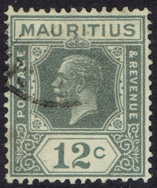 MAURITIUS 1921 KGV 12C WMK MULTI SCRIPT CA USED