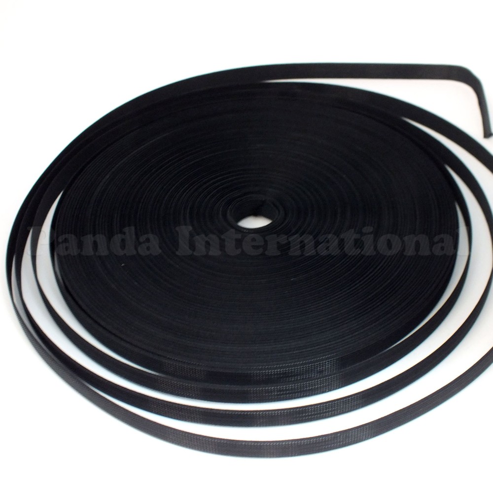 Uncovered Polyester Boning Black 50 yards, ~1/2 inch width for flexible support