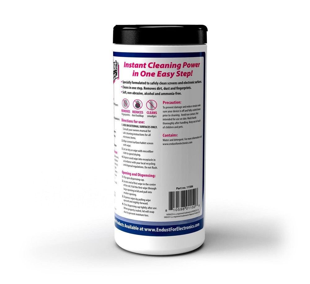 Endust for Electronics; Screen & Surface Cleaning 70 Count (Pack of 1), White
