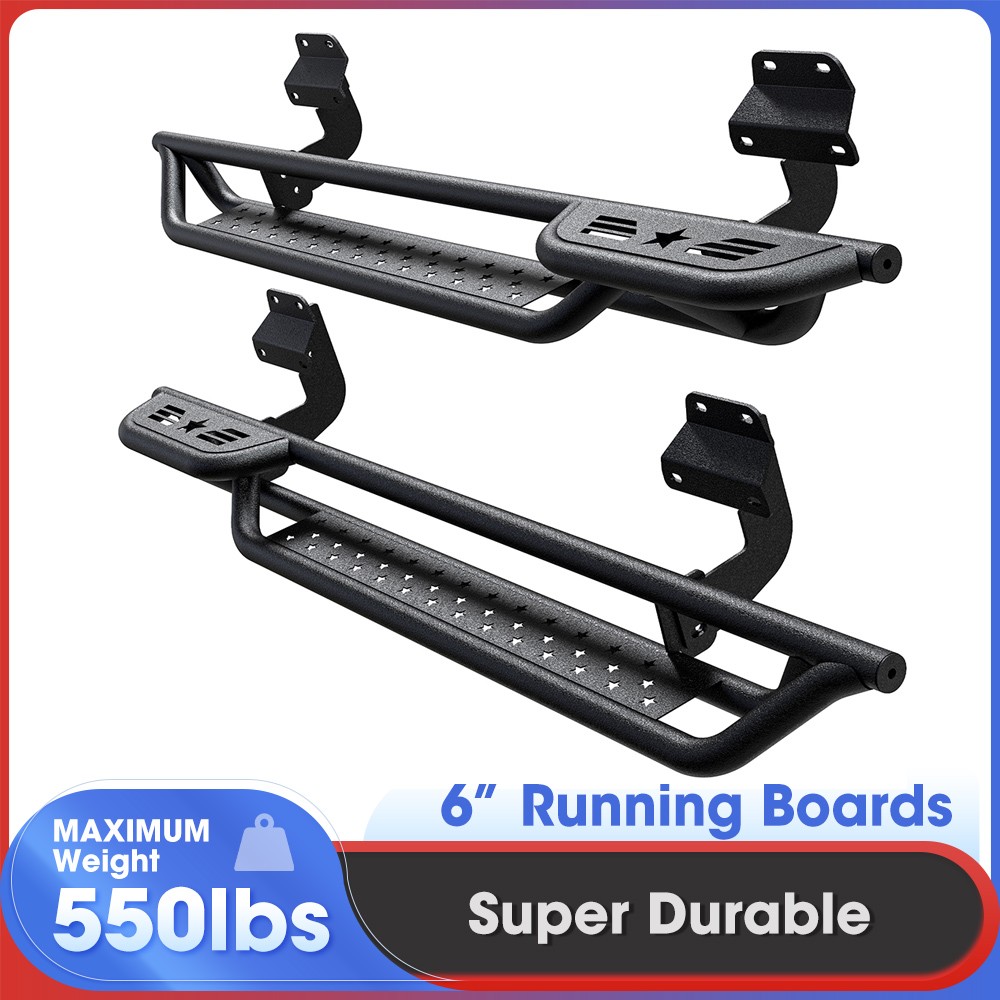 6" Drop Running Boards For 2015-2025 Ford F150 Regular Cab Side Step Nerf Bars