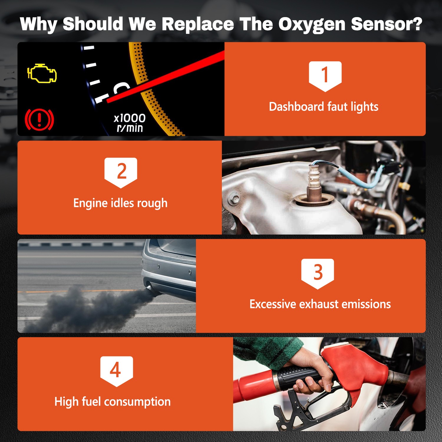 4PCS Oxygen O2 Sensor Up＋Downstream For 2013-2015 Ford Explorer Flex Taurus 3.5L