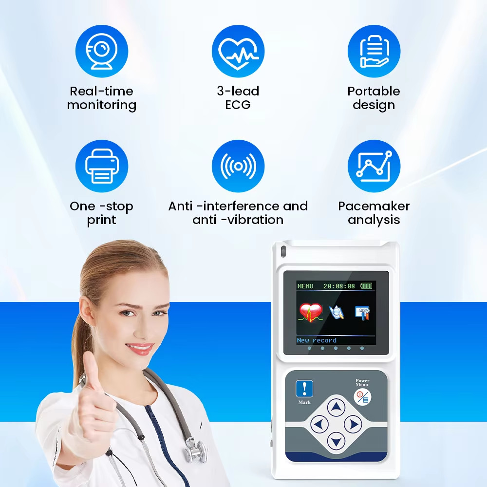 Contec TLC9803 Dynamic ECG Systems Digital Analyzer Recorder System ECG Holter
