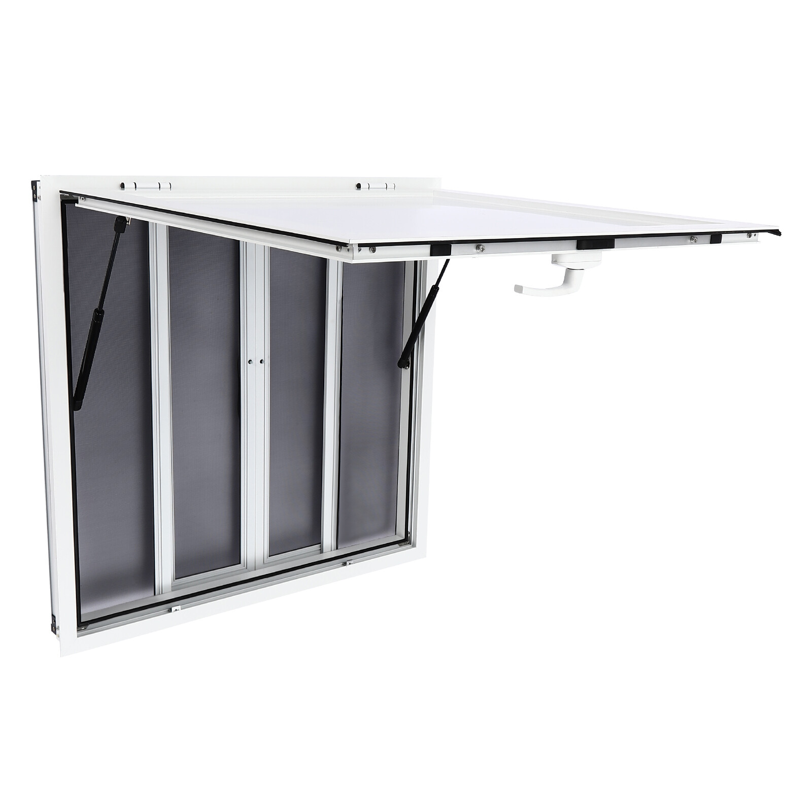 36"L x 36"W Concession Stand Serving Window Food Truck Service Awning w/ Hooks