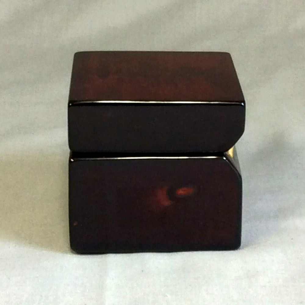 Maroon Glossy Finish Bey Berk Clock & Compass Square Cube Box