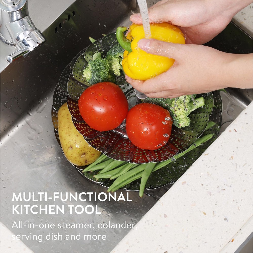 Vegetable Steamer Basket, 2 Tiered