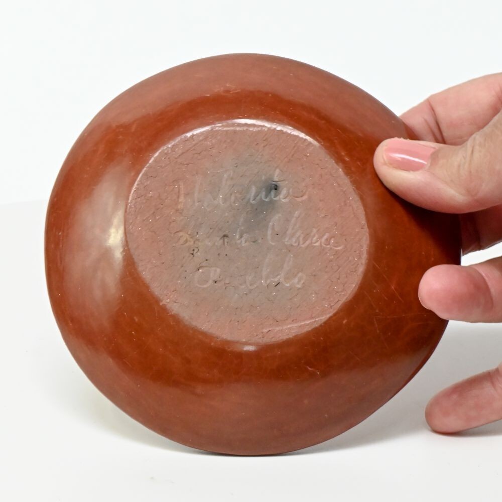 Santa Clara Red Plate Water Serpent by Ursulita Naranjo