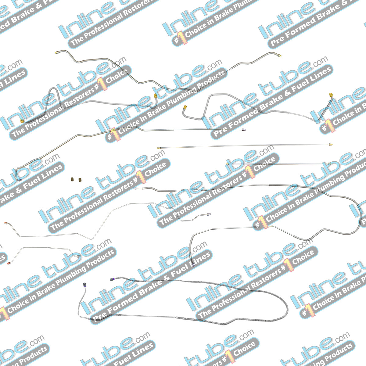 1994-1997 Ford F250 F350 2WD 4WD Complete Brake Line Kit Stainless Steel