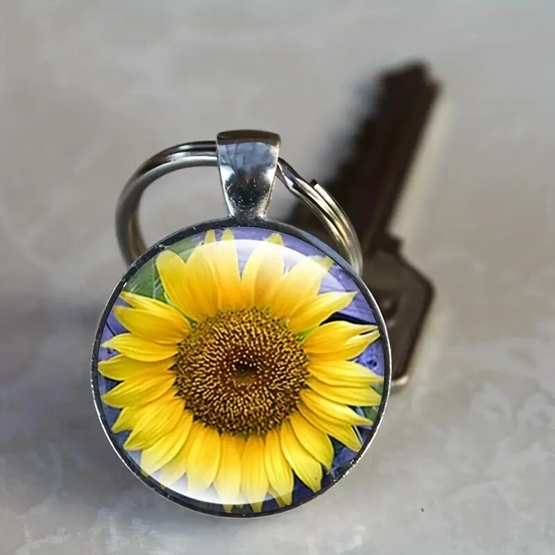 Sunflower Charm Keyring