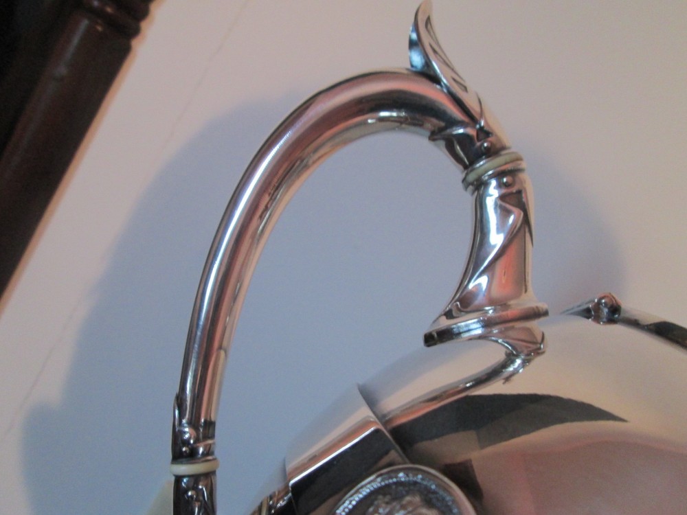 Rare Antique S.P. - MEDALLION Pattern - GORHAM - 6 pc COFFEE / TEA SET - MINT