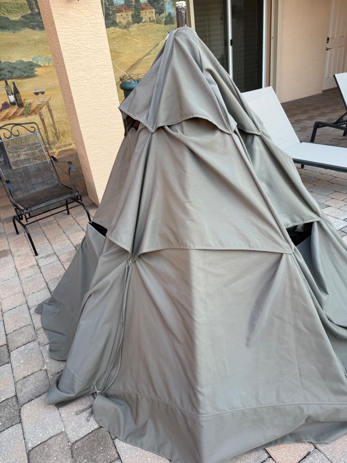 Canopy for Frontgate 11' Cantilever round umbrella used good condition 2 yrs old