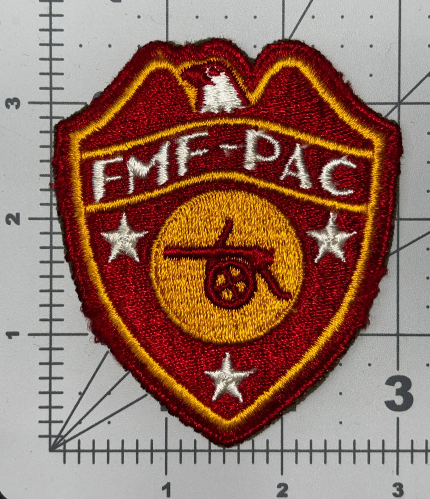 WW 2 USMC FMF-PAC Artillery Patch Inv# K8360