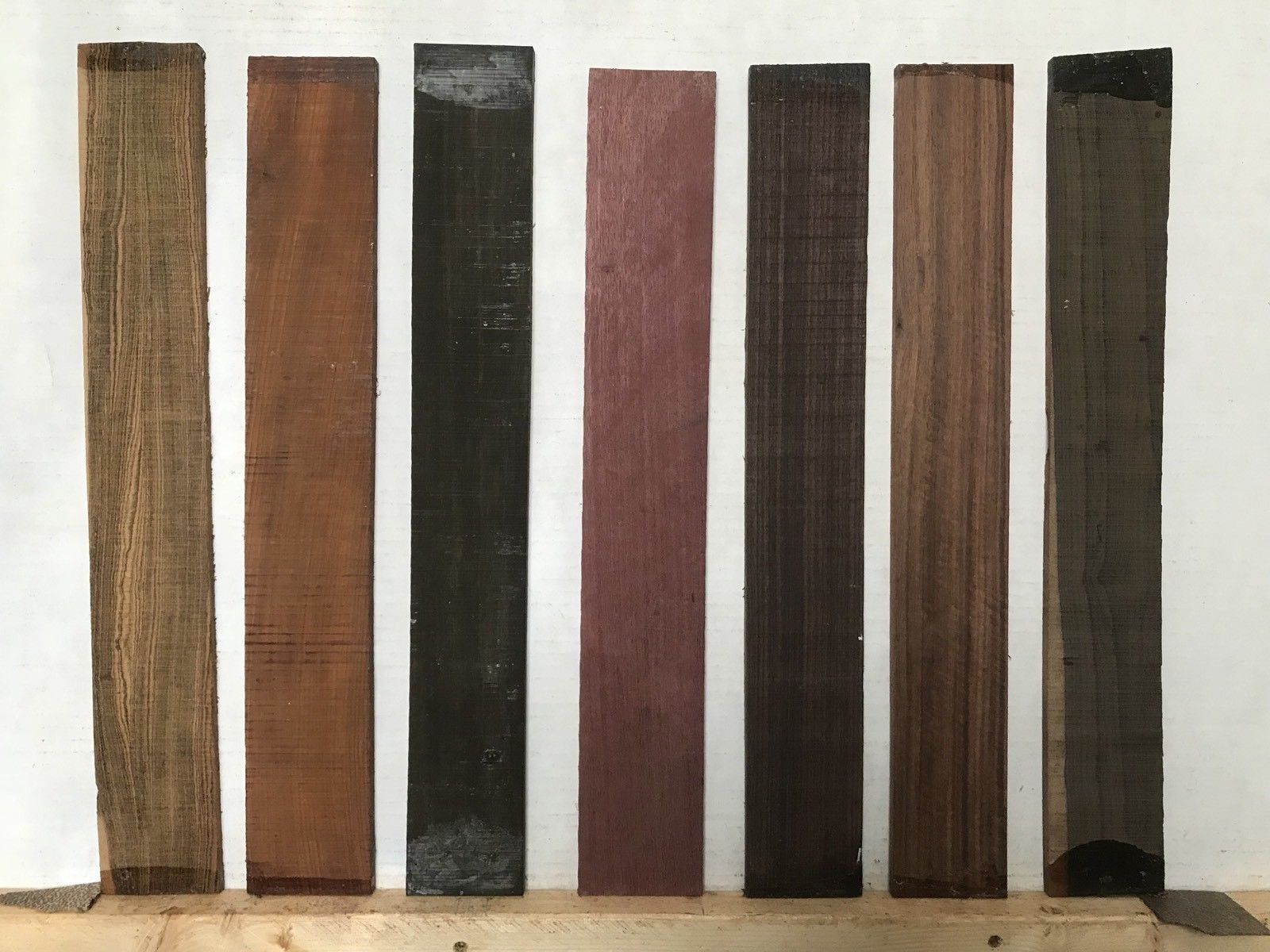 7 Species,Guitar Fingerboard/Fretboard Blank- 21x 2.95x 3/8 Free Shipping USA