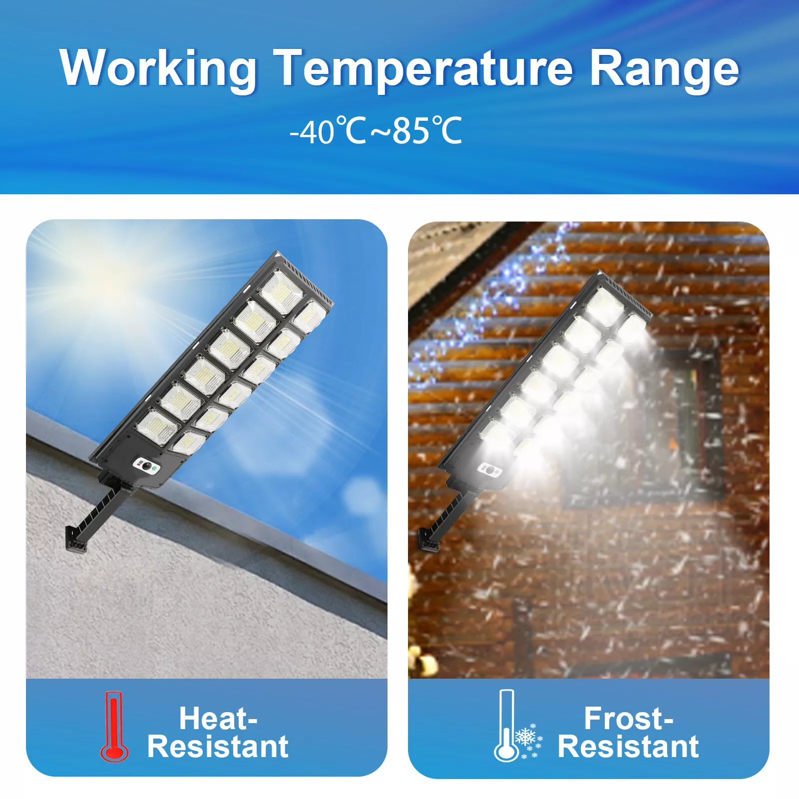 Commercial 1000000LM LED Outdoor Dusk to Dawn Solar Street Light Road Area Lamp