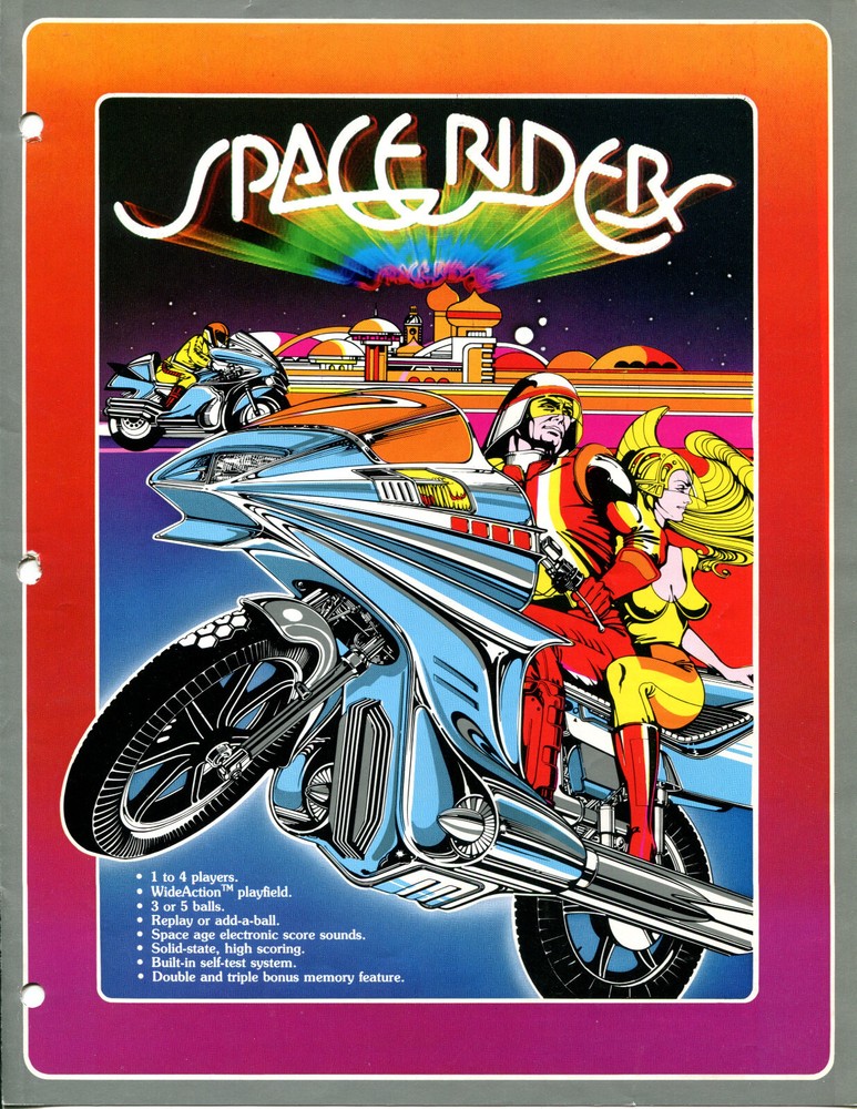 Space Rider Atari Pinball Flyer / Brochure / Ad /