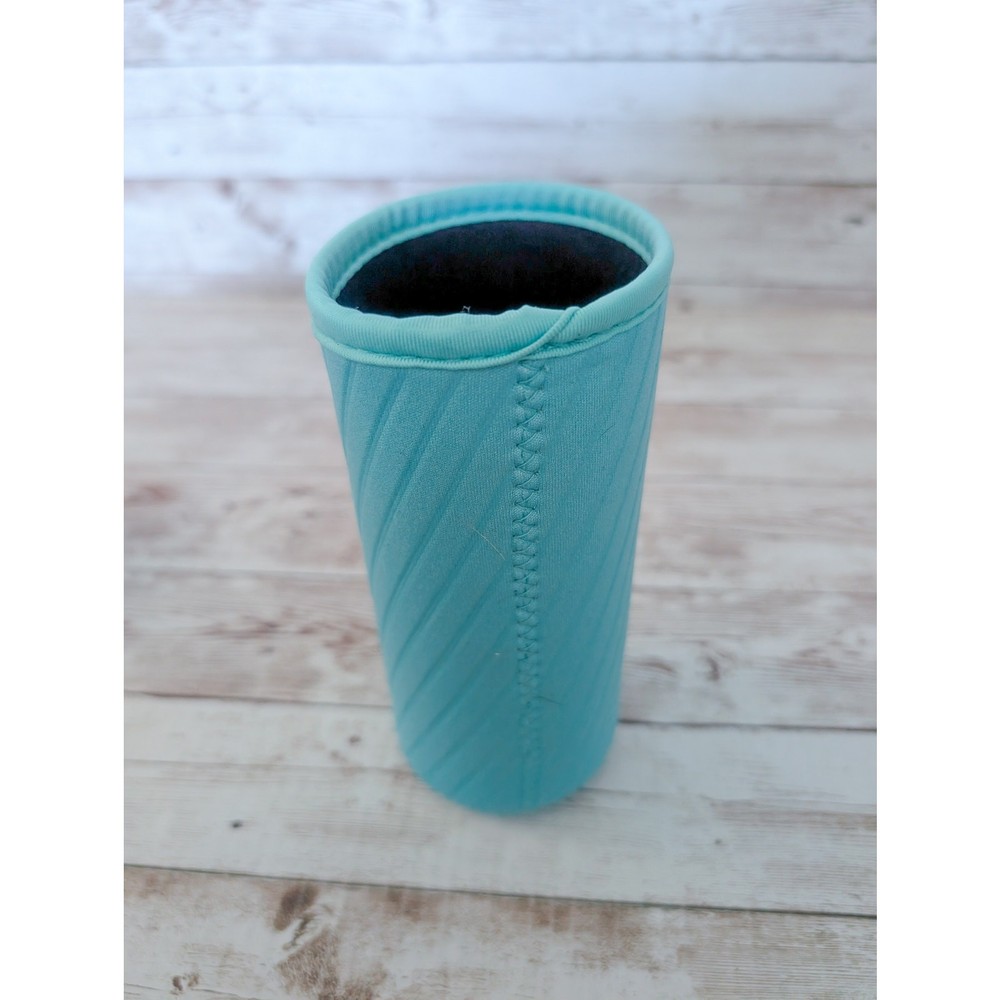 Turquoise Tone Fabric Long Bottle Insulator - Preowned