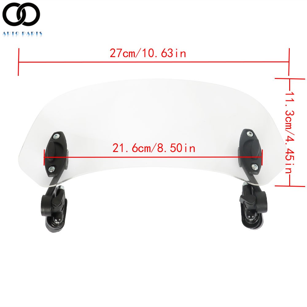 Universal Adjustable Clip-on Windscreen Extender Motorcycle Windshield Extension