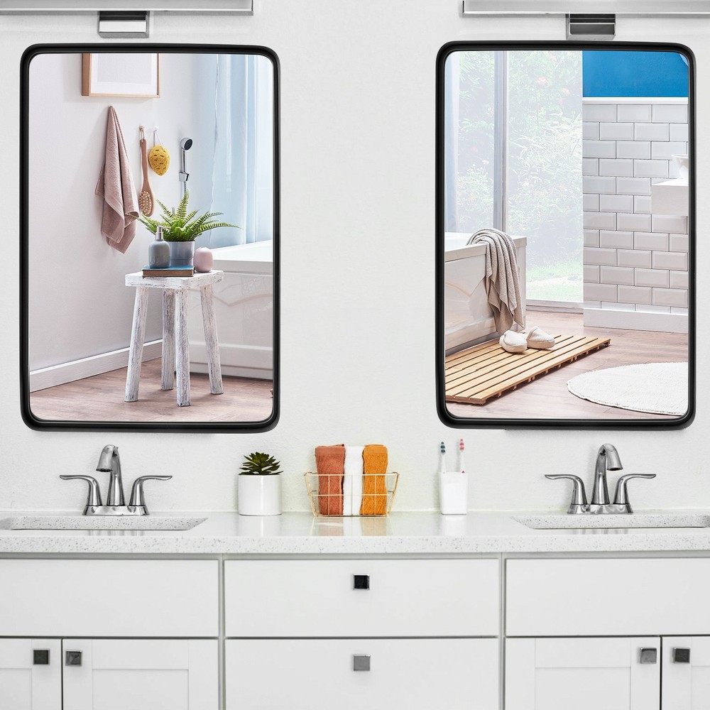 36"X24" Rectangular Bathroom Wall Mirror Vertical or Horizontal Hanging Bedroom