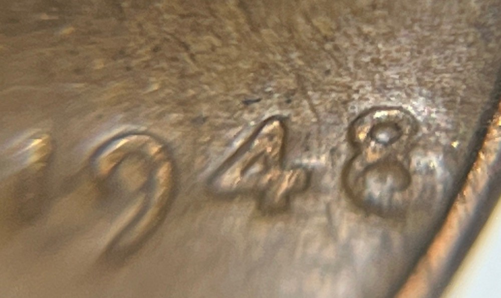 1948 Penny Error Slight Doubling In Date DDO Date Error