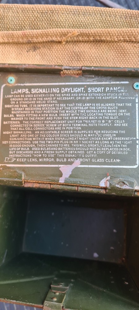WW2 British Army Morse code Signalling Lamps – Joseph Lucas big & Small - Spike