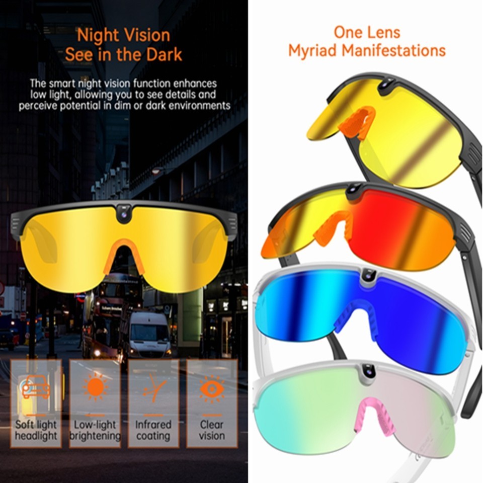 AI Camera Smart Glasses Multifunction and Bluetooth Call Voice Assis